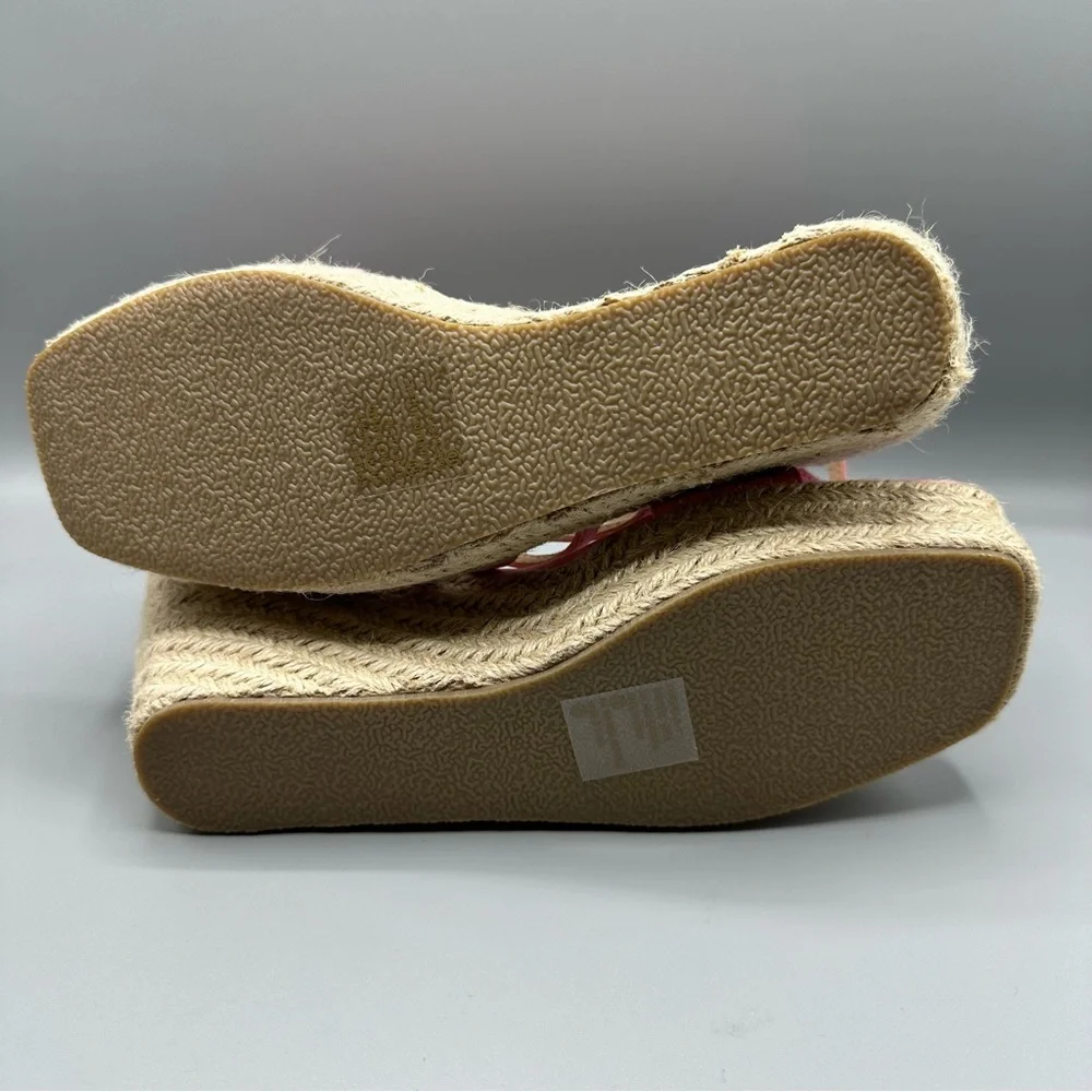 Chase + Chloe Platform Wedge Espadrille Sandal Women’s Size 10 Pink